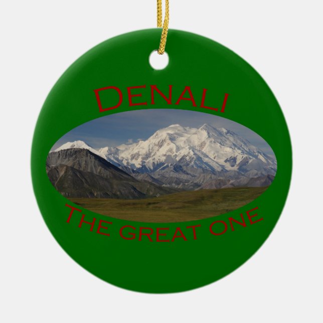 Denali nationalpark julgransprydnad keramik (Framsidan)