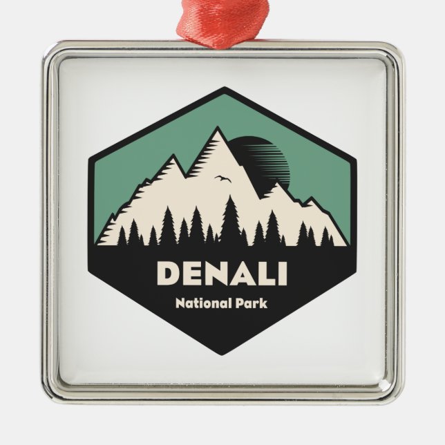 Denali nationalpark julgransprydnad metall (Framsidan)