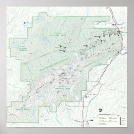 Denali nationalpark Karta Poster