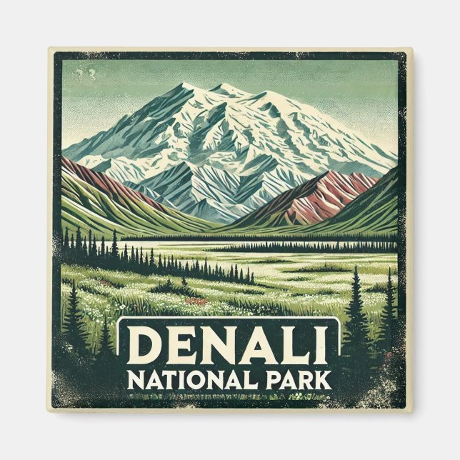 Denali nationalpark magnet (Framsidan)