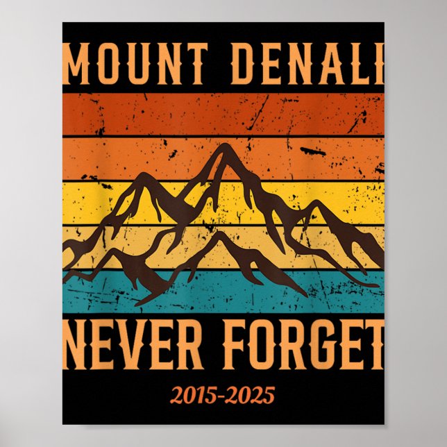 Denali nationalpark Mount Mckinley Us Poster (Framsidan)