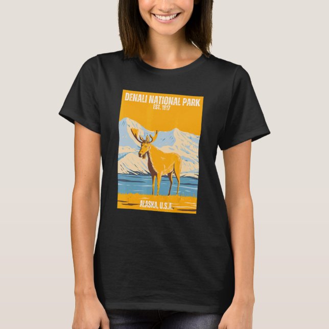Denali nationalpark Oregon State Souvenir T Shirt (Framsida)