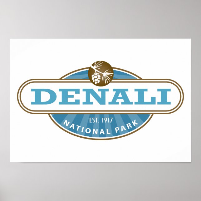 Denali nationalpark poster (Framsidan)