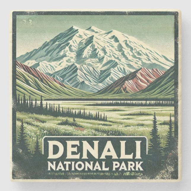 Denali nationalpark stenunderlägg (Framsidan)