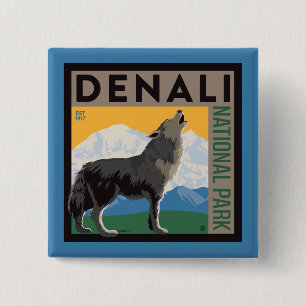 Denali nationalpark Varg för Howling Knapp