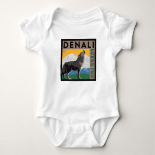 Denali nationalpark Varg för Howling T Shirt