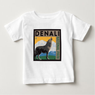 Denali nationalpark Varg för Howling T Shirt