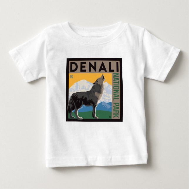 Denali nationalpark | Varg för Howling T Shirt (Framsida)