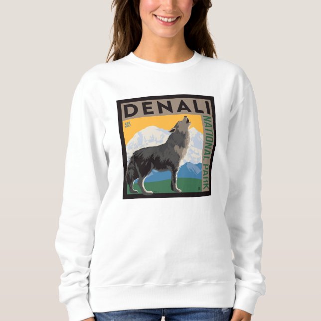 Denali nationalpark | Varg för Howling T Shirt (Framsida)