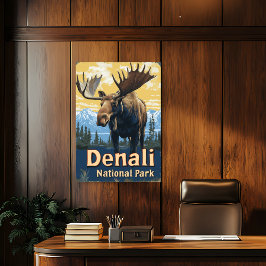 Denali nationalpark Vintage resor Poster