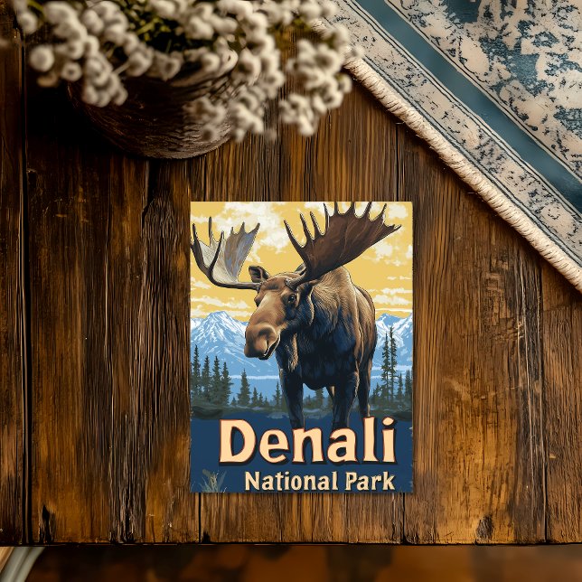 Denali nationalpark Vintage resor Vykort (Skapare uppladdad)