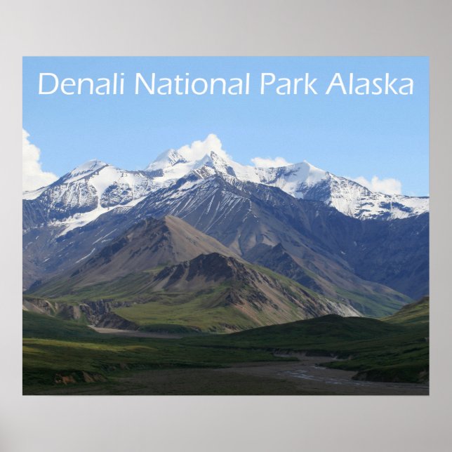Denali nationalparksaffisch poster (Framsidan)