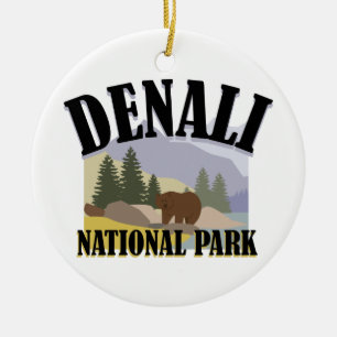 Denali parkerar julgransprydnad keramik