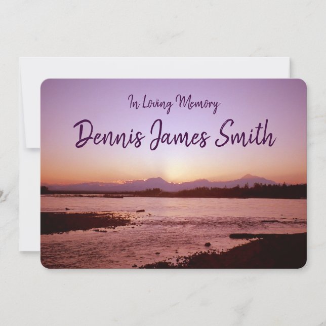 Denali Sunset Firande of Life Inbjudningar (Framsida)