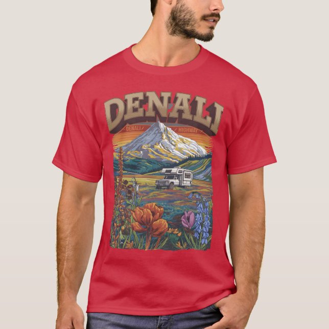 Denali Vibes Denali mountain Mt Denali Great Denal T Shirt (Framsida)