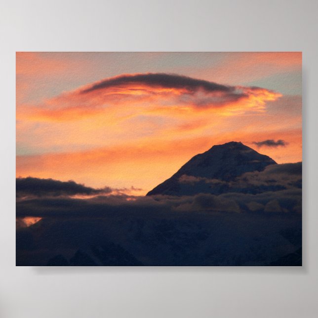 Denali vid Sunset Poster (Framsidan)