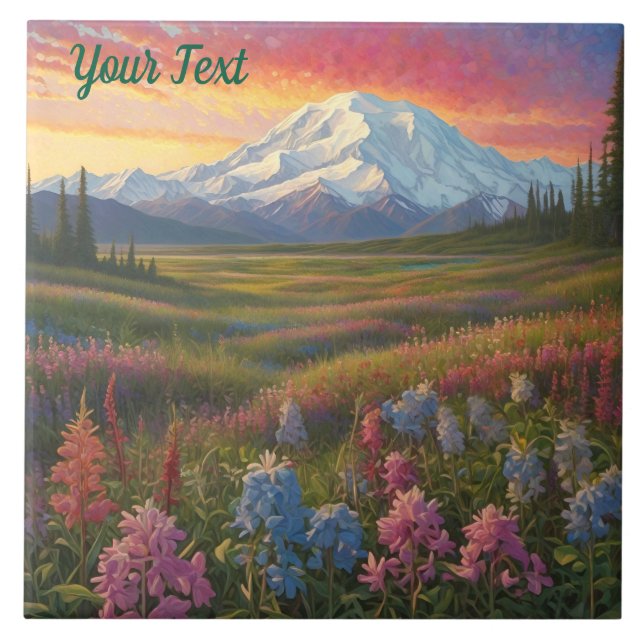 Denali Wildflowers Kakelplatta (Framsidan)