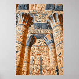 Dendera Temple , den antike Egyptenen Poster
