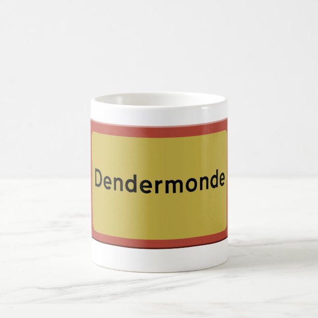 Dendermonde stadsnaambord kaffemugg (Center)