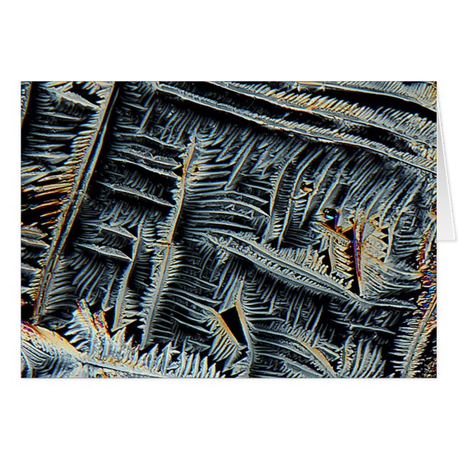 Dendritic kristaller under mikroskopet hälsningskort (Framsidan Horizontal)