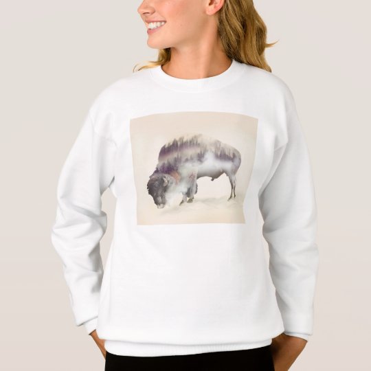 dendubbla exponering-amerikanen buffel-landskap t shirts