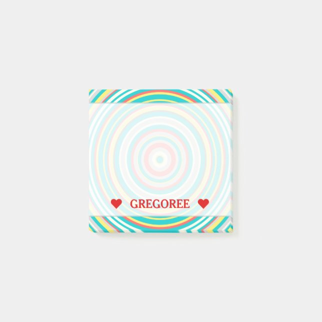 DenFärgade ringen/cirklar mönster & Post-it Block (Framsida)