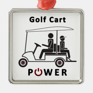 DenGolf vagnen driver (svarten med rött) Julgransprydnad Metall