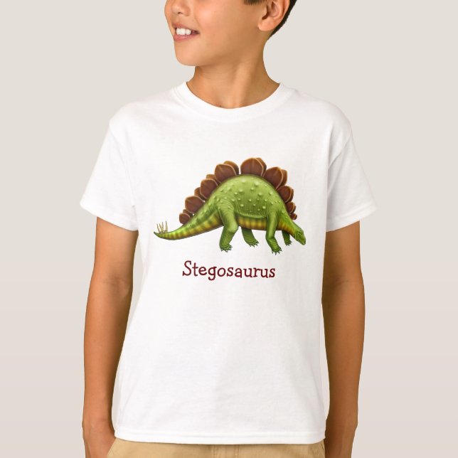 DenHistoriska Stegosaurusdinosauren lurar T-tröja T-shirt (Framsida)