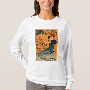 DenHövdade kvinnan väntar på ballongfågelaffis T-shirt