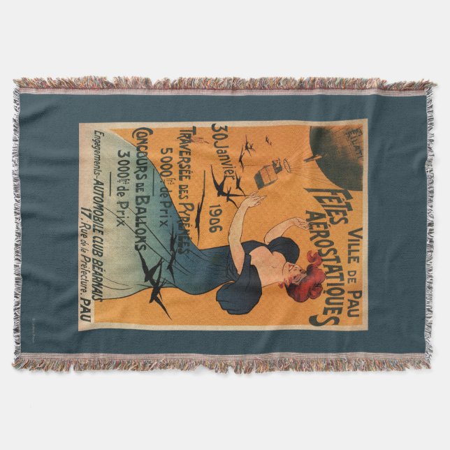 DenHövdade kvinnan väntar på ballongfågelaffischen Mysfilt (Framsidan)