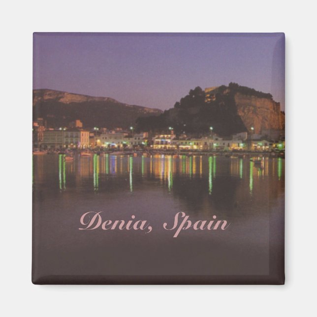 Denia Spain Travel Photo Souvenir Fridge Magnets Magnet (Framsidan)