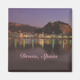 Denia Spanien reser magneter för fotosouvenirkylen