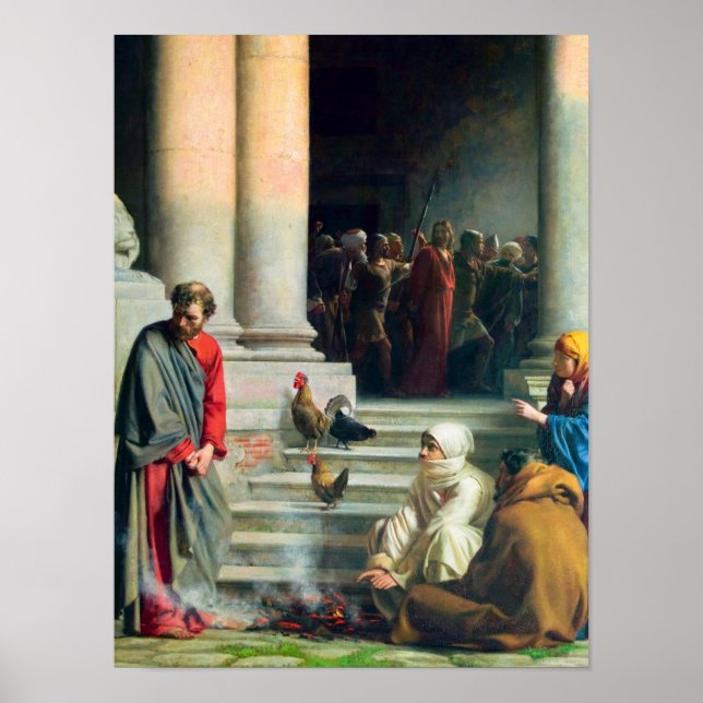 Denial of Peter av Carl Bloch Poster (Framsidan)