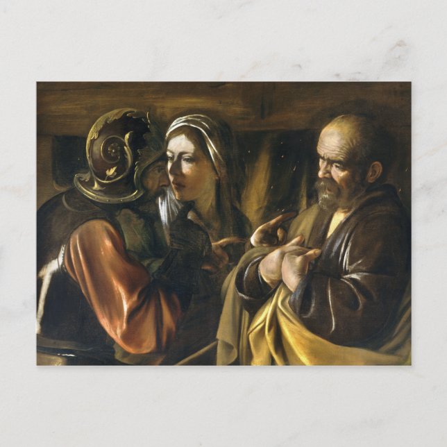 Denial of Saint Peter - Caravaggio Vykort (Framsida)