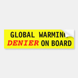 DENIER för global värme ombord Bildekal