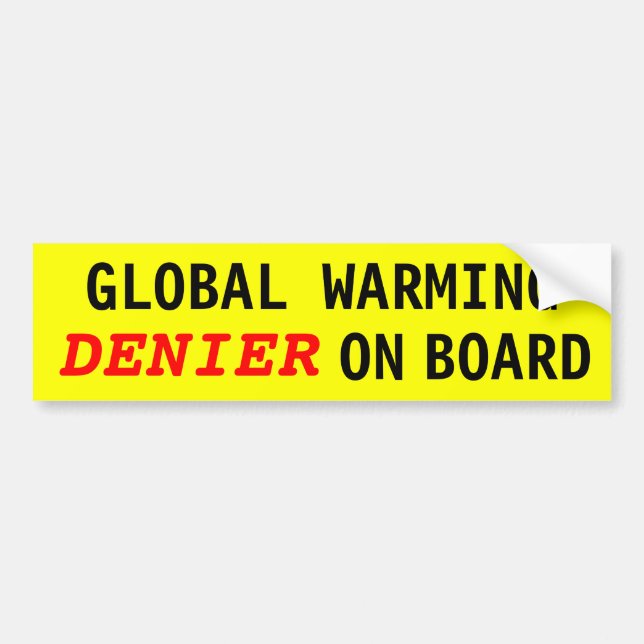 DENIER för global värme ombord Bildekal (Framsidan)
