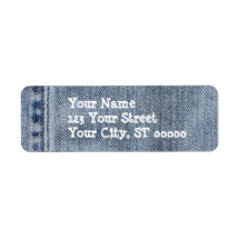 Denim-adressetikett