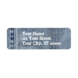 Denim-adressetikett Returadress Etikett