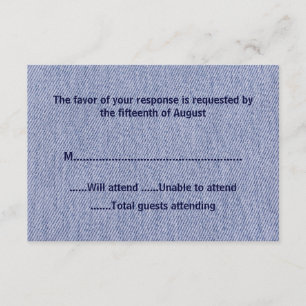 Denim all Purpose Response Card OSA Kort
