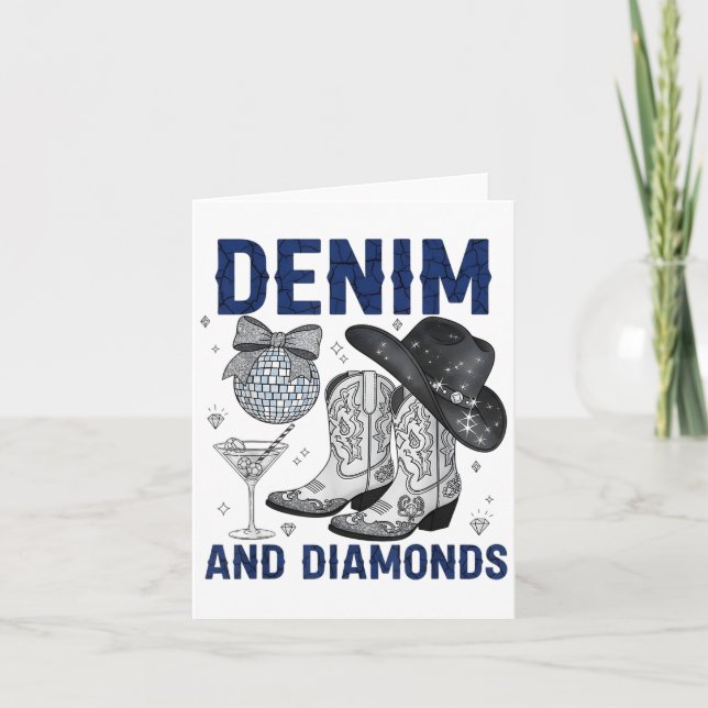 Denim And Diamonds Western Kvinnor Stövlar Jeans R Kort (Framsida)