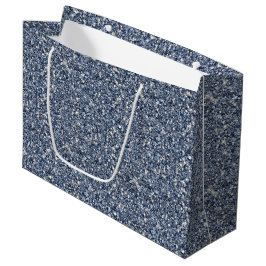 Denim Blå Glitter Födelsedag