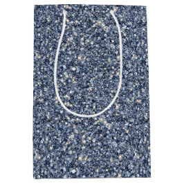 Denim Blå Glitter Födelsedag