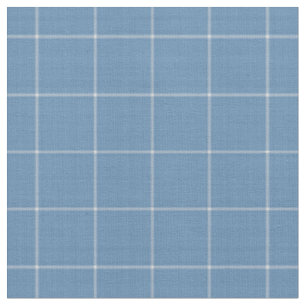 Denim Blå Stor Gingham Rutig mönster Tyg