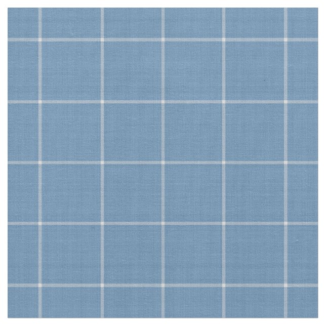 Denim Blå Stor Gingham Rutig mönster Tyg (Närbild)