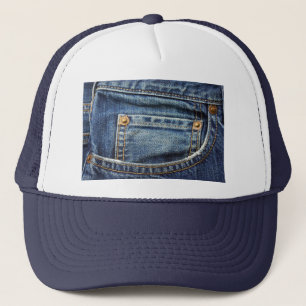 Denim - blått fick- Jean Truckerkeps