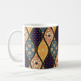 Denim Blue Art nouveau: Sömlös Kaffemugg