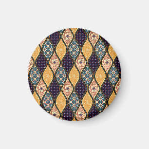Denim Blue Art nouveau: Sömlös Magnet