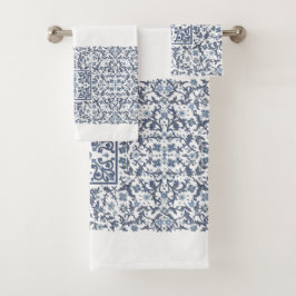 Denim Blue-Blommigt