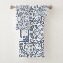 Denim Blue Blommigt Personlig