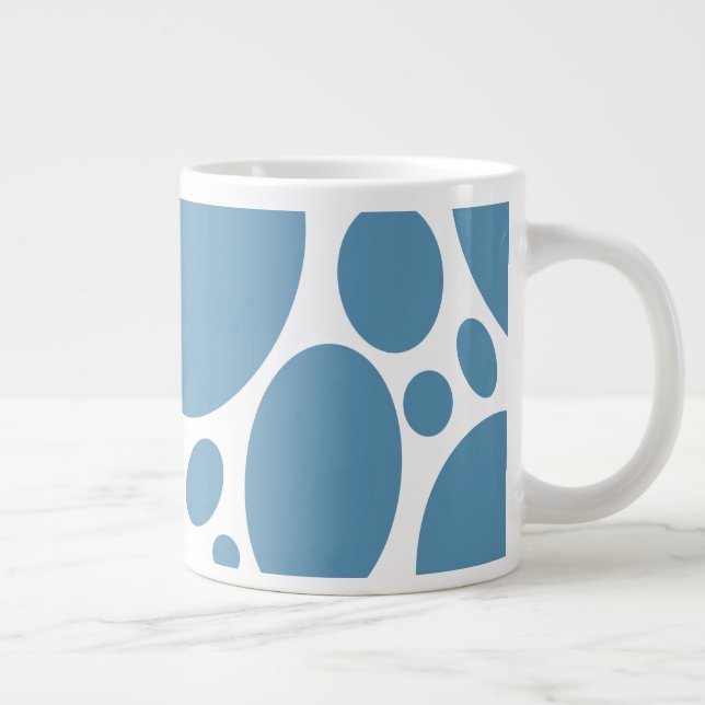 Denim Blue Bubble Mönster Specialty Mugg Jumbo Mugg (Höger)